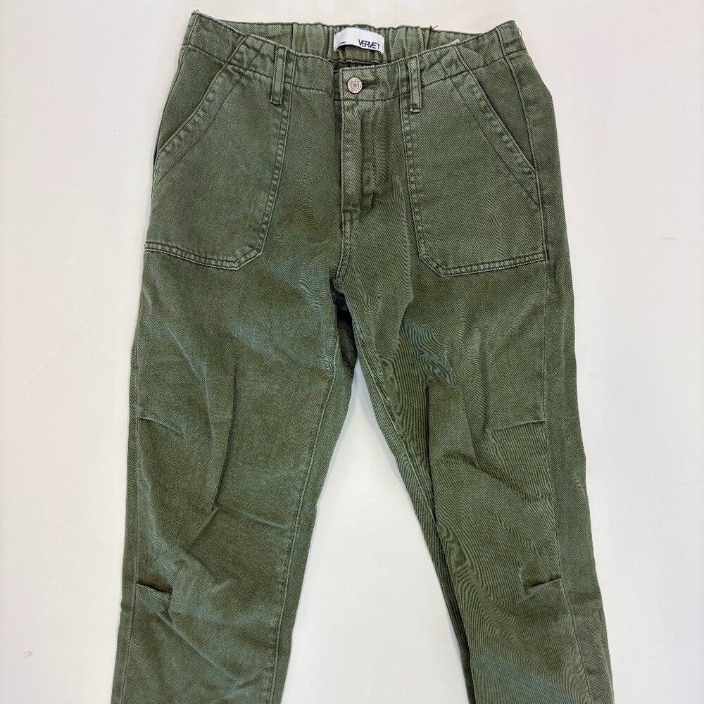 Vervet Olive Jogger Cargo Utility High Rise Non-stretch Pants